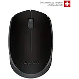 Logitech B170 Wireless Mouse, 2.4 GHz with USB Nano Receiver, Optical Tracking, 12-Months Battery Life, Ambidextrous, PC/Mac/Laptop - Black