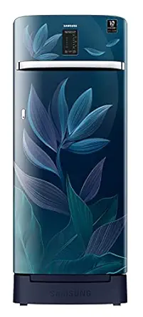 Samsung 225 L 3 Star Inverter Direct cool Single Door Refrigerator (RR23A2F2Y9U/HL, Digi-Touch Cool, Base Stand with Drawer, Paradise Bloom Blue)
