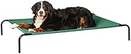 AmazonBasics Extra Large Elevated Cooling Pet Dog Cot Bed - 60 x 37 x 9 Inches, Green