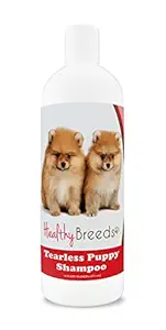 Healthy Breeds Puppy Shampoo and Conditioner Tear Free for Pomeranian - Over 25 Breeds - Flea and Tick Product Safe - Help Dry Skin - 16 oz