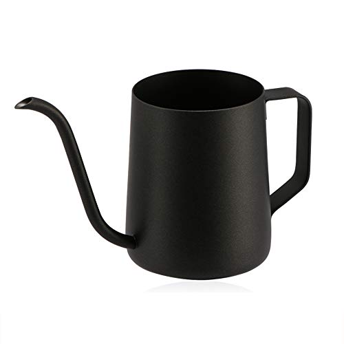 Xingxiu Bouilloire  col de Cygne en Acier Inoxydable  Long Bec troit (Noir, 350ML)