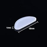 10 Pairs Adhesive Nose Pads Anti-Slip Silicone Eyeglass Pads for Glasses Sunglasses Spectacles (Transparent, 1 mm)