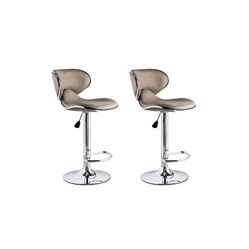 Preisvergleich Produktbild Angel – 2 x Barhocker GRAU TAUPE
