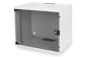 DIGITUS Professional 12HE Netzwerk Wandgehäuse / Wandschrank UNMONTIERT, SOHO Compact-Serie, 595x540x400 mm, grau (RAL 7035)