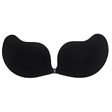 FLORATA Reusable Backless Sexy Strapless Self Adhesive Sticky Silicone Invisible Push-up Bra for Women