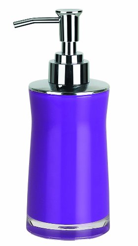 SpirellaSydney Soap Dispenser Acrylic Purple Height 12.5 cm x Width 6.5 cm