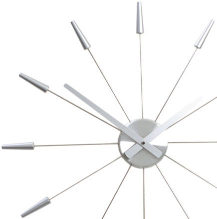 Plug Inn Wall Clock Silver