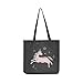 Produktbild Einhorn Nacht Leinwand Tote Handtasche Schultertasche Crossbody Taschen Geldbörsen für Männer und Frauen Einkaufstasche
