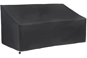 ARMYJY Outdoors Garden Loveseat Covers,Waterproof Garden Couch Outdoor Bench Seat Cover,With a Drawstring Pull Cord and Weatherproof Eyelets(190x66x89cm)