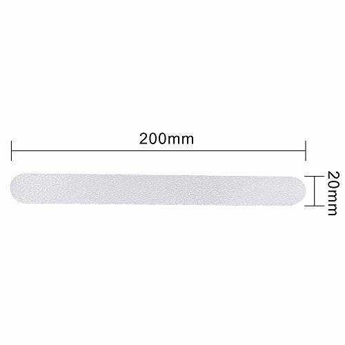 Antirutsch Streifen 20er Pack Bad Dusche Badewanne Fliesen Treppe Transparent Selbstklebend (20 x 2 cm) - 6
