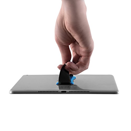 kwmobile Finger-Halterung Tablet Halter für die Hand, für verbesserte Einhandbedienung – Für iPad, Samsung Galaxy Tab 4 und mehr in Blau - 2