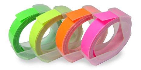 Motex Fluoro - Pack de cintas de etiquetas  9 mm x 3 m  multicolor