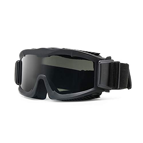 Militaire Alpha Ballistic Goggles Tactique Armée Lunettes de Soleil Airsoft CS Paintball Lunettes 3 Lens Kit (Noir)