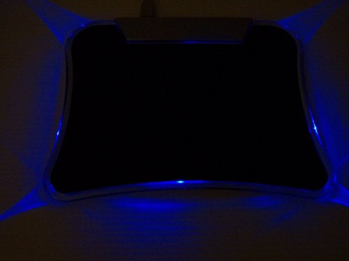 Blau Licht LED-beleuchteten Maus Pad mit 4 Port High Speed USB 2.0 Hub.