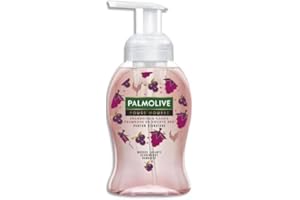 PALMOLIVE - Savon Liquide Mains Magic Pouss'Mousse Framboise/Cassis - Mousse Lavante Délicatement Parfumée - Distributeur de Savon à Pompe de 250 ml