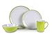 Produktbild Melamingeschirr Campinggeschirr 16-teilig 2TON Grün-weiss 4 Personen mit großen Kaffeepötten 350ml.randvoll CITRUS GREEN von Kampa