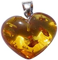 Amber Heart Pendant Maxi Large Heart Pendant Amber Heart No. 9101.11