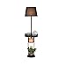 Produktbild Amerikanischen Stil Stehlampe Wohnzimmer Studie Schlafzimmer Couchtisch Lampe einfache moderne Rack Fach vertikale Tischlampe (Farbe : SCHWARZ)