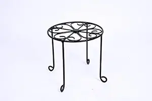 HINS Iron Metal Round Pot & Planter Stand Set of 1 for Plants Indoor & Outdoor Gardening & Home Decor (Black, 1) I Plant Stands For Indoor Balcony I Plant Bench I Plant Stands I Pot Stand Single I Potted Plant Stand I Big Pots I Metal Plant Stand I Tall Outdoor Planter I Metal Casters I Large Plant Stand I Pot Stands For Garden I Indoor Plants Stand I Iron Plant Stand I Terrace Garden Stand I Garden Rack I Iron Stand For Pots I Pots Stand I Indoor Planter With