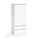Produktbild Vicco Kleiderschrank Emma - Kinderzimmer Baby Jugendzimmer Kinderschrank Schrank 2 Türen Schubladen Weiß Sonoma