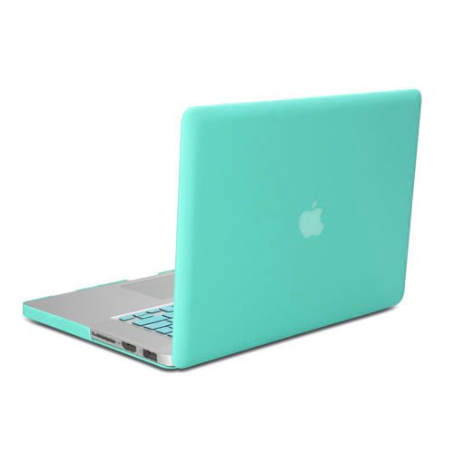 GMYLE Türkis Blau 3 in 1 Hülle Tasche für Macbook Pro Retina 15 Zoll – Tastatur-Abdeckung (US Layout) – Schutzfolie für den Bildschirm (Nicht geeignet für MacBook Pro 15) - 3