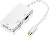 VicTsing 3 in 1 Gold Plated Mini DisplayPort Thunderbolt to HDMI/DVI/VGA Display Port Cable Adapter for Apple Mac Book MacBook Pro MacBook Air Mac mini, Microsoft Surface Pro & Pro 2 3