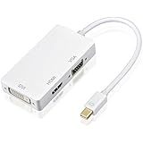 VicTsing 3 in 1 Gold Plated Mini DisplayPort Thunderbolt to HDMI/DVI/VGA Display Port Cable Adapter for Apple Mac Book MacBook Pro MacBook Air Mac mini, Microsoft Surface Pro & Pro 2 3