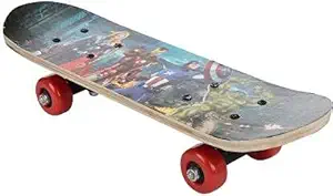 MINSO Skateboard, Wooden Board Playboy Skates Special Printed Wood Big Skateboard (Random Design , 16 x 5 Inch_Small )(MN_2)