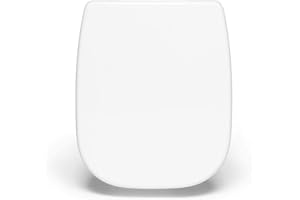 Bullseat® premium Toilettendeckel weiß passend zu Duravit D-Code. Klodeckel mit Absenkautomatik/Softclose und abnehmbar. Antibakterielle Klobrille aus Duroplast und rostfreiem Edelstahl.