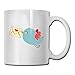 Produktbild Daawqee Becher Porcelain Coffee Mug Cute Mail Carrier Bird Ceramic Cup Tea Brewing Cups for Home Office