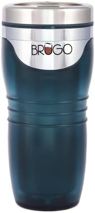 Brugo New 3rd Generation Leak Proof Travel Mug with BuiltIn Temperature Control Chamber, BPA Free, Dusk Blue