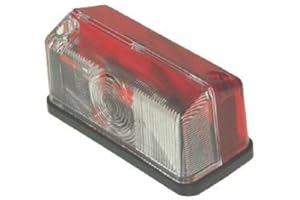 leisure MART Red/white outline marker light lamp for trailer (e) approved Pt no. LMX983