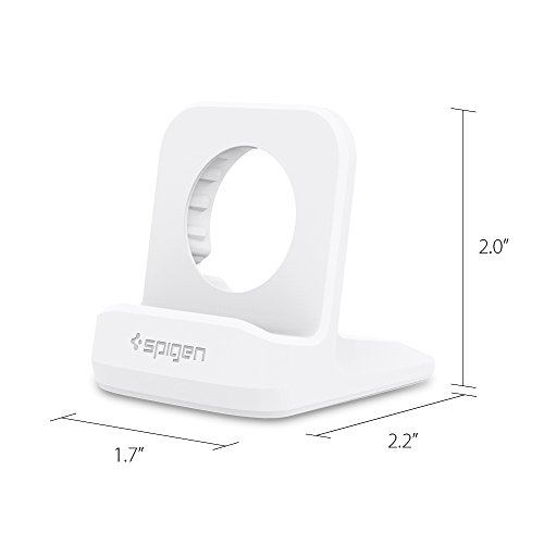 Apple Watch Ladestation, Spige [Prämie TPU][Kompatibel zum Nachtmodus] [WatchOS 2] für Apple Watch Series 1 / Series 2 / 42mm / 38mm, Apple Watch (2015), Apple Watch 2(2016), Apple Watch Sports, Apple Watch Stand , Apple Watch 2 Halterung – S350 White - 7