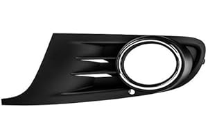 REPIAUTO Grille de pare-choc avant gauche noire avec trou pour anti-brouillard compatible avec Volkswagen Golf 6 2008-2012