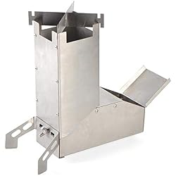 Funsquare Réchaud De Camping - Camping Rocket Stove avec Poignée Camping Survival Gear Poêle À Bois Auto-alimentant