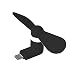 Produktbild MyGadget USB C Mini Ventilator - Anschluss für Smartphones - für OTG fähige Handys u.a. Samsung S9 S8 & Plus / HTC U11, 10 & Evo / LG G5 & G6 in Schwarz