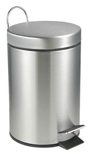 Edelstahl-Treteimer, Maße ca. Ø 17x26 cm, ca. 3 Liter, Inneneimer aus Kunststoff