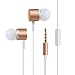 Produktbild In Ear Stereo Kopfhörer Kopfhörer, MuSheng 3,5 mm Stereo Verstellbar Sport Headset Super Bass Musik Kopfhörer Ohrhörer mit Mikrofon für iPhone Samsung (Gold)