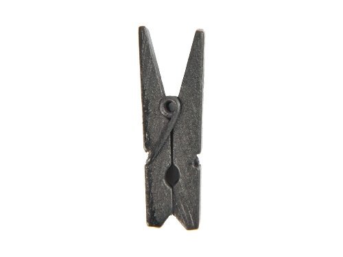 Santex 24 Mini-Wäscheklammern aus Holz ca.25mm lang schwarz