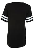 Miss Ta-daa, schlabbriges Baseball-Damen-T-Shirt, US-Unimannschaft, Übergröße Gr. 40-42, schwarz - 