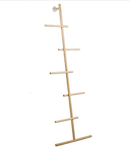 Preisvergleich Produktbild kommod, Wendra, Eiche, Handtuchhalter, Handtuchleiter, Lehngarderobe, Stummer Diener, Garderobe, 5 Sprossen