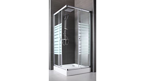 baumarkt direkt Eckdusche Trento, variabel verstellbar 80 – 90 cm, Duschkabine silberfarben - 2