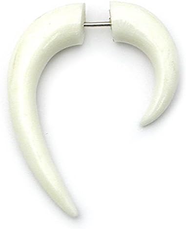 Natural Handmade Earring. Tribal Organic Earring Spike for The Ear. Bone (OFP2). 0.8mm Gauge.