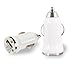 Produktbild Weiß - KFZ USB Netzteil / Ladegerät USB Strom Adapter für Apple iPhone 5 / 5S / 5C / 4 / 4G / 3 / 3G , Handy , Navi , Navigationsgerät , MP3 Player , iPad , iPod , iPod mini , iPod shuffle , iPod classic , iPod nano