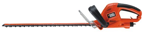 Black+Decker GT5050 500W Elektro-Heckenschere Schwertlänge 50cm, 22mm Schnittstärke, 2-Hand-Schaltung, asymmetrischer Klingenschliff inkl. Messerschutzhülle, schwarz orange - 3