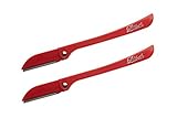 Brow Shaper Hair Removal Dermaplaning Tool Set of 2 in Red Hygienic, Portable and Pain Free