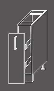 Küchenschrank zu Küchenzeile Unterschrank (PL-D/15) 15 cm Korpus jersey