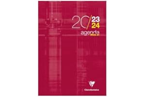 Exacompta Clairefontaine - Agenda When 21 - Septembre 2023 à Septembre 2024 - Format 21 x 29,7 cm - 1 Semaine sur 2 pages - Couleur Rouge
