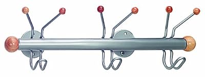 Haku Möbel 89783 Patère Murale Tube d'Acier Aluminium 45 x 19 x 14 cm