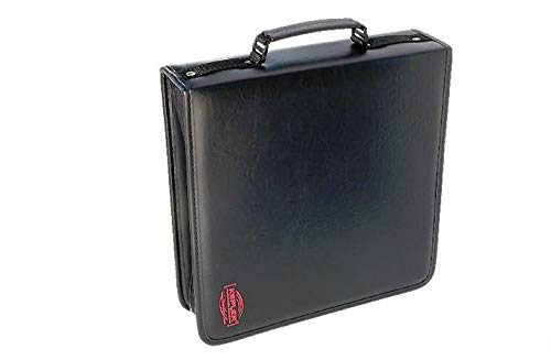 PHASAK COMPUTERS Classeur avec Anneaux 200 cd's Imitac. Cuir Noir.